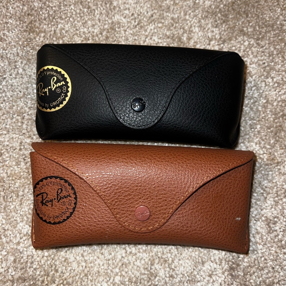Ray-Ban Black and Brown Sunglass Cases